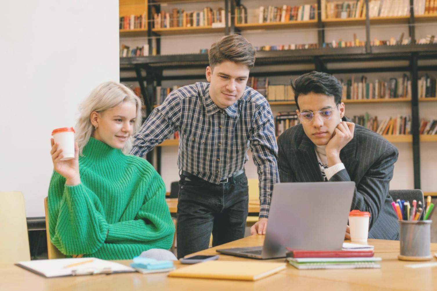 Business professionals reviewing financial reports and analysis